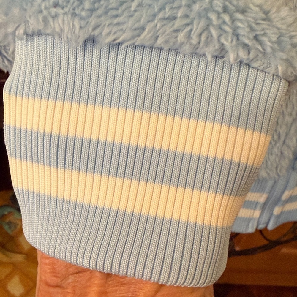 ✅✅✅BOGOHO ✅✅✅Baby Blue Dr. Seuss GrinchFuzzy Hoodie with Character Patch-Medium - Picture 5 of 12